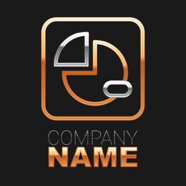 Çizgi Pastası grafiksel simgesi siyah arkaplanda izole edildi. Diyagram çizelgesi. Renkli taslak konsepti. Vektör