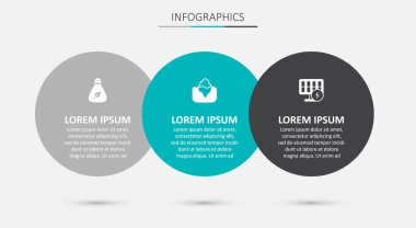 Buzdağı, çöp torbası ve güneş enerjisi panelini hazırlayın. Ticari bilgi şablonu. Vektör
