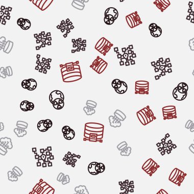 Gezegen ve radyasyon hattı, sinirsel ağ, Ağ bulut bağlantısı ve Bulut veritabanını kusursuz şablona ayarlayın. Vektör