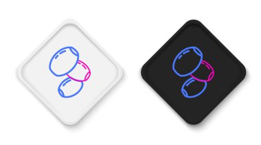 Beyaz arkaplanda zeytin çizgisi simgesi izole edildi. Renkli taslak konsepti. Vektör