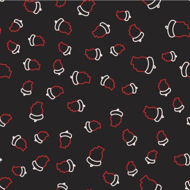 Fransız çizgisi simgesi siyah arka planda izole edilmiş. Vektör