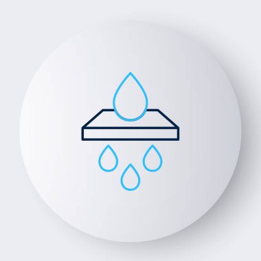 Çizgi Su filtresi kartuş simgesi beyaz arkaplanda izole edildi. Renkli taslak konsepti. Vektör