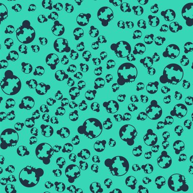 Kara Gezegen 'in küresel ısınma simgesine dönüşmesi yeşil arka planda izole edilmiş pürüzsüz bir desen. Ekolojik problemler ve çözümler - termometre. Vektör