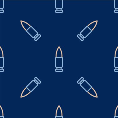 Çizgi kurşun simgesi mavi arkaplanda kusursuz desen izole etti. Vektör