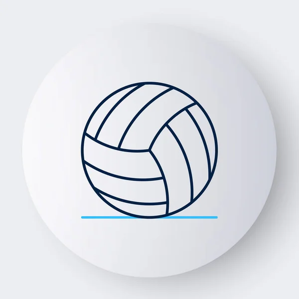 Ligne Icône Balle Volley Isolé Sur Fond Blanc Équipement Sportif — Image vectorielle