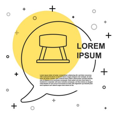 Siyah çizgili Pommel at simgesi beyaz arkaplanda izole edilmiş. Atlama ve jimnastik için spor aletleri. Rastgele dinamik şekiller. Vektör