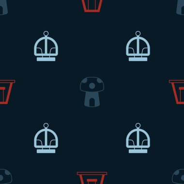 Çocuklar için Salıncak, Mantar Evi ve Çekim Atlıkarınca 'yı kusursuz bir şekilde ayarlayın. Vektör