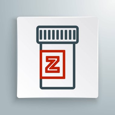 Beyaz arka planda izole edilmiş çizgi uyku hapı ikonu. Renkli taslak konsepti. Vektör