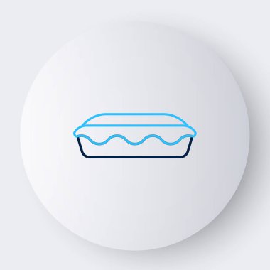 Beyaz arka planda izole edilmiş ev yapımı turta simgesi. Renkli taslak konsepti. Vektör