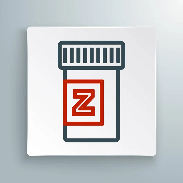 Linje sovande piller ikon isolerad på vit bakgrund. Färgstarkt skisskoncept. Vektor — Stock vektor