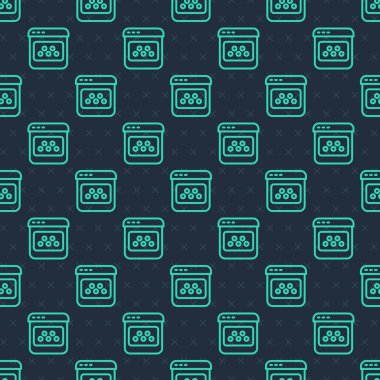 Yeşil Hat Taksi mobil uygulama simgesi mavi arkaplanda izole edilmiş pürüzsüz desen. Mobil uygulama taksisi. Vektör