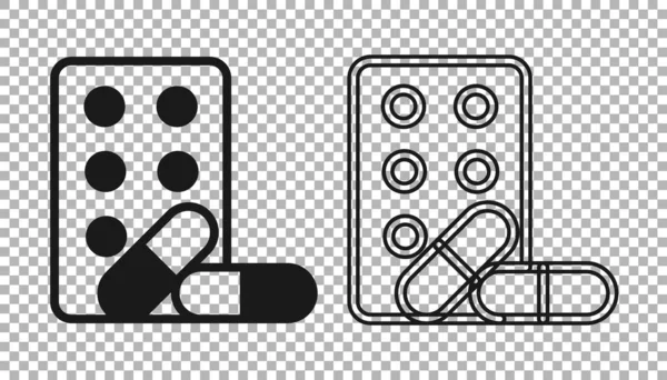 黑色运动兴奋剂 类固醇药物与哑铃图标隔离在透明的背景 合成类固醇片 在罐子里装药丸B — 图库矢量图片