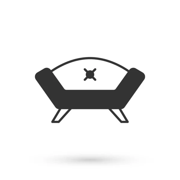 Иконка Grey Sofa Выделена Белом Фоне Вектор — стоковый вектор