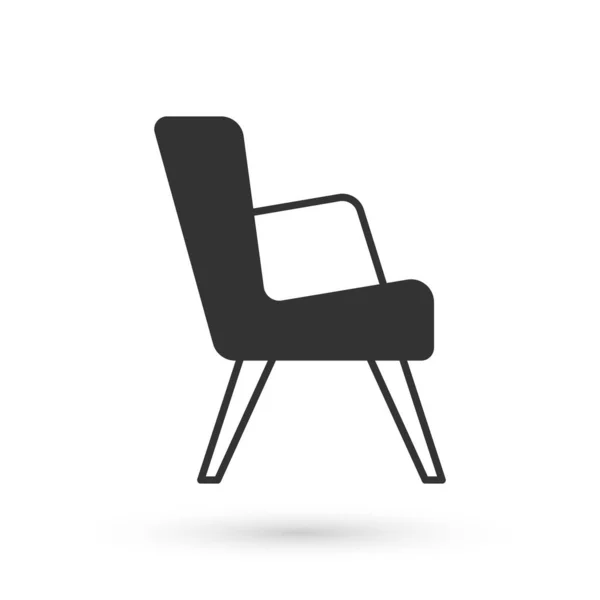 Icono Sillón Gris Aislado Sobre Fondo Blanco Vector — Archivo Imágenes Vectoriales