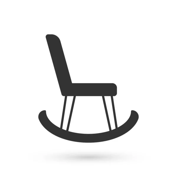 Fauteuil Icône Gris Isolé Sur Fond Blanc Vecteur — Image vectorielle