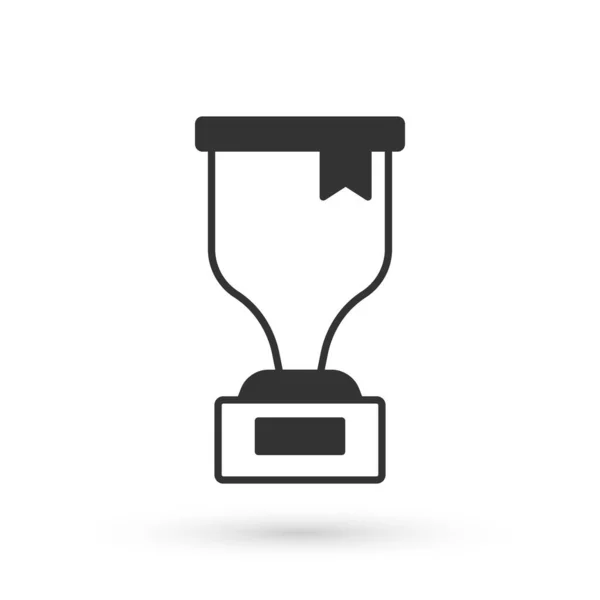 Ikona Grey Award Cup Izolované Bílém Pozadí Symbol Vítězné Trofeje — Stockový vektor