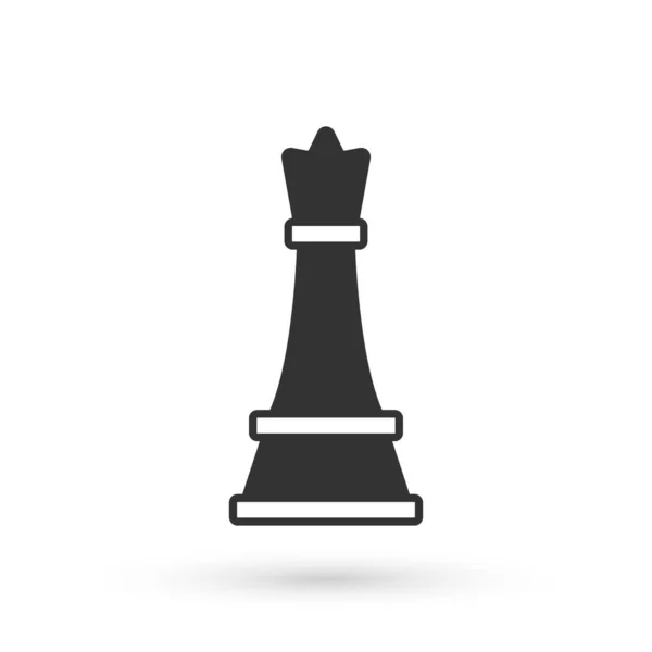 Šedé Šachy Ikona Izolované Bílém Pozadí Obchodní Strategie Hra Management — Stockový vektor