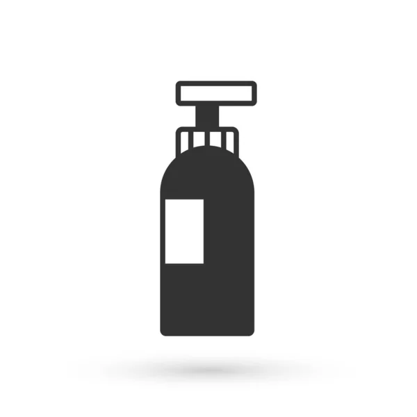 Flacone Grigio Icona Shampoo Isolato Sfondo Bianco Vettore — Vettoriale Stock