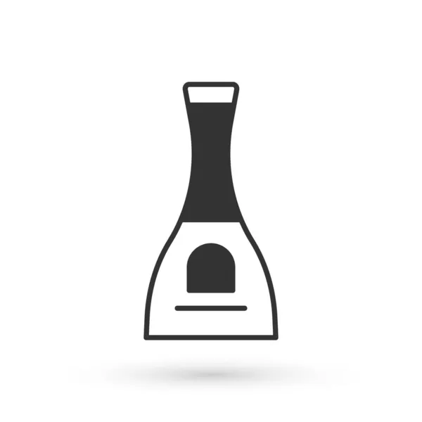 白を基調としたネイルポリッシュアイコンのグレーボトル ベクトル — ストックベクタ