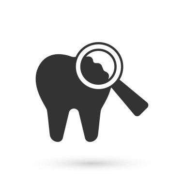 Kırık diş simgesi beyaz arka planda izole edilmiş. Diş problemi ikonu. Diş sağlığı sembolü. Vektör