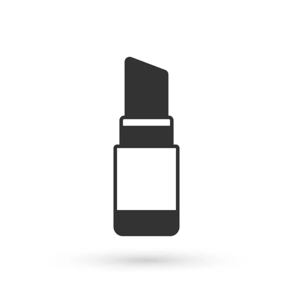 Lápiz Labial Gris Icono Aislado Sobre Fondo Blanco Marzo Día — Vector de stock