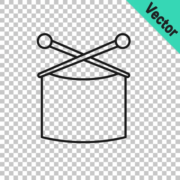 Black Line Stricknadeln Symbol Isoliert Auf Transparentem Hintergrund Etikett Für — Stockvektor