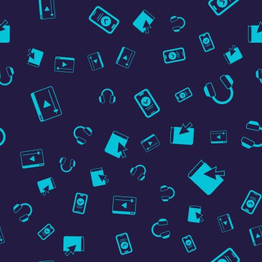 Çevrimiçi oyun videosu, kulaklıklar, sınav, test, inceleme ve kusursuz şablon üzerine kitap ayarla. Vektör