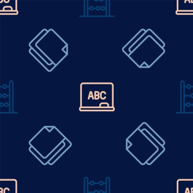 Çizgi Abaküs 'ü, Dosya belgesini ve Tebeşir tahtasını kusursuz desene ayarlayın. Vektör