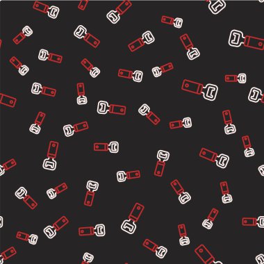 Çizgi Şişe Açıcı simgesi siyah arkaplanda izole edilmiş kusursuz desen. Vektör