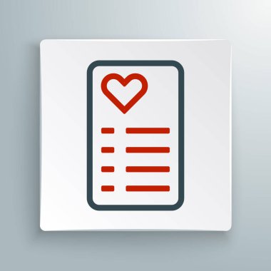 Satır Alışveriş Listesi simgesi beyaz arkaplanda izole edildi. Renkli taslak konsepti. Vektör