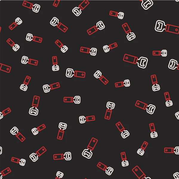 Çizgi Şişe Açıcı simgesi siyah arkaplanda izole edilmiş kusursuz desen. Vektör