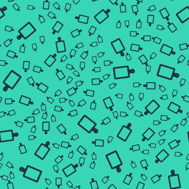 Siyah kesme tahtası simgesi yeşil arka planda izole edilmiş pürüzsüz desen. Kesme tahtası sembolü. Vektör