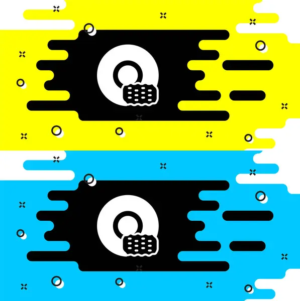 Weißes Spülgeschirr Auf Schwarzem Hintergrund Abwasch Ikone Spülmaschinenzeichen Sauberes Geschirrschild — Stockvektor