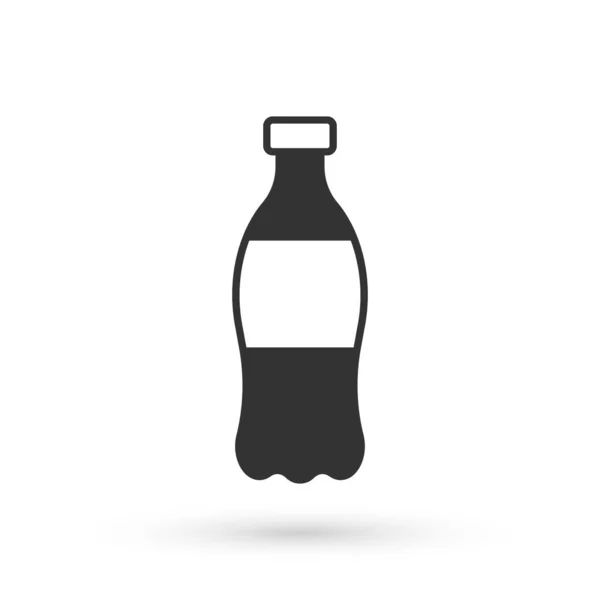 Сіра Пляшка Значка Води Ізольована Білому Тлі Знак Содового Напою — стоковий вектор