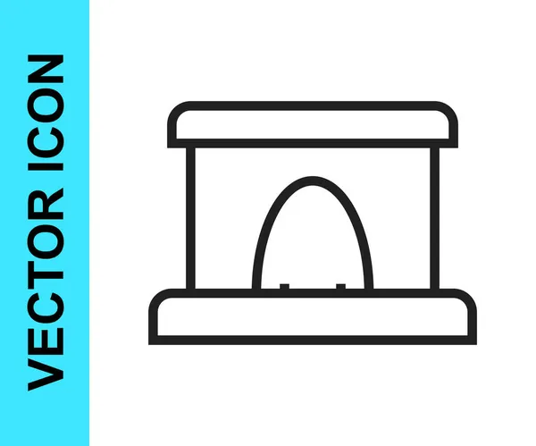 Ikone Des Schwarzen Eisenbahntunnels Auf Weißem Hintergrund Eisenbahntunnel Vektor — Stockvektor