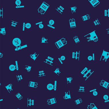 Tuvalet, Turnike, tren bileti ve bekleme salonunu kusursuz düzende ayarla. Vektör