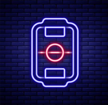 Parlak neon hattı masa oyunu hobisi ya da duvar arkasında izole edilmiş boş zaman ikonu. Spor takımı oyuncuları. Renkli taslak konsepti. Vektör