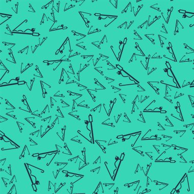 Siyah Balıkçı Çubuğu simgesi yeşil arkaplandaki kusursuz deseni izole etti. Büyük bir balık yakala. Balıkçılık ekipmanları ve balık çiftliği konuları. Vektör