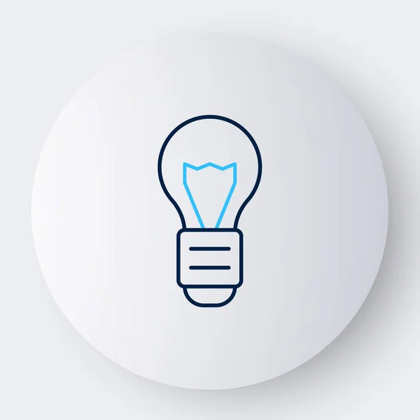 Ligne Icône Idée Lumière Lampe Créative Isolé Sur Fond Blanc — Image vectorielle