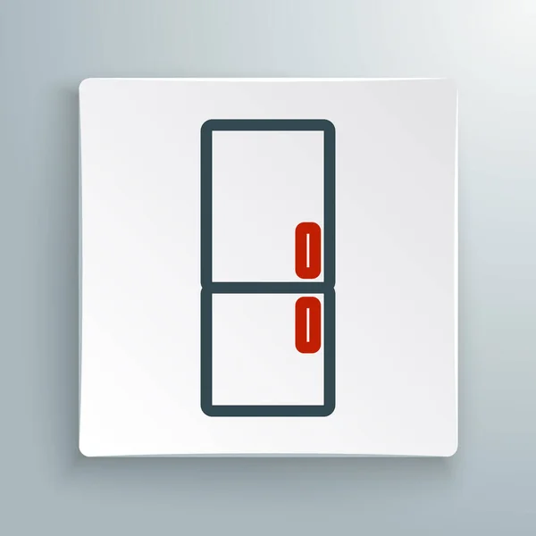 Line Refrigerator Icon Isolated White Background Fridge Freezer Refrigerator Household — Stock Vector