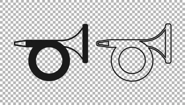 Ícone Trompete Preto Isolado Fundo Transparente Instrumento Musical Vetor —  Vetores de Stock