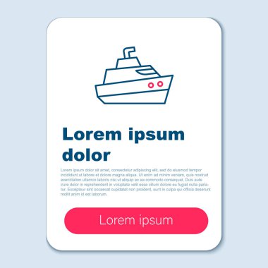 Hız teknesi simgesi gri arkaplanda izole edildi. Renkli taslak konsepti. Vektör