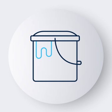 Beyaz arkaplanda çizgi boyası simgesi izole edildi. Renkli taslak konsepti. Vektör