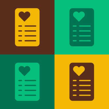 Pop Art Alışveriş Listesi simgesi renk arkaplanında izole edildi. Vektör