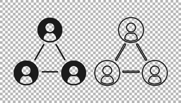 Ícone Black Meeting Isolado Fundo Transparente Reunião Equipe Negócios Conceito — Vetor de Stock