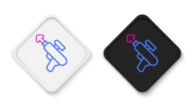 Halat balıkçılığı zıpkın simgesi beyaz arkaplanda izole edildi. Suyun altında balık yakalamak için balıkçılık üreticileri. Su altı ekipmanları. Renkli taslak konsepti. Vektör