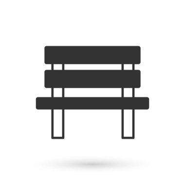 Gri benç simgesi beyaz arkaplanda izole edilmiş. Vektör