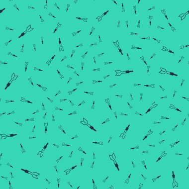 Kara Dart ok simgesi yeşil arkaplandaki kusursuz deseni izole etti. Vektör
