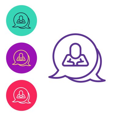 Konuşma baloncuğu sohbet simgesini beyaz arkaplanda izole et. İleti simgesi. İletişim ya da yorum sohbet sembolü. Simgeleri renklendirin. Vektör