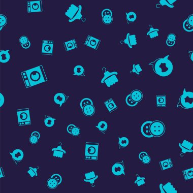 Çamaşır makinesini, Deri 'yi, elbise dolabını ve dikiş düğmesini kusursuz şekilde ayarla. Vektör